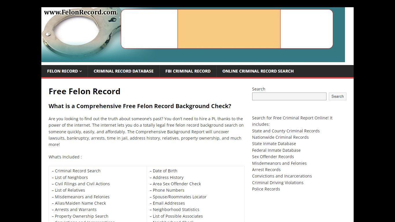 Free Felon Record - Felon Record